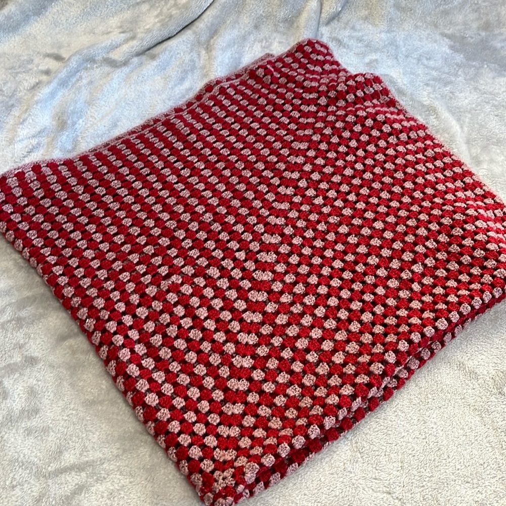 30 x 30 in hand crochet baby blanket